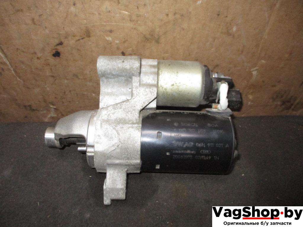 стартер Audi A4 B8/8K 2009, 1.8 л., TFSI, CDH, бензин, МКПП, черный, седан, передний привод, 06H911021A - фото №1