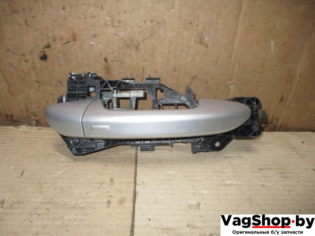 ручка наружная задняя правая Volkswagen Passat B6 2009, 2.0 л., TDi, CBA, дизель, АКПП, серебро, седан, передний привод - фото №1
