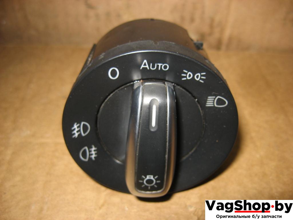переключатель света Volkswagen Touran 2 2011, 2.0 л., TDi, CFJ, дизель, АКПП, черный, минивэн, передний привод, 3C8941431A - фото №1