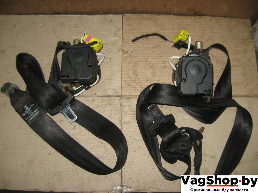 ремень безопасности Volkswagen Caravelle 5 2006, 2.5 л., TDi, AXD, дизель, МКПП, красный, минивэн, передний привод, 7H5857805E, 7H5857806E - фото №1