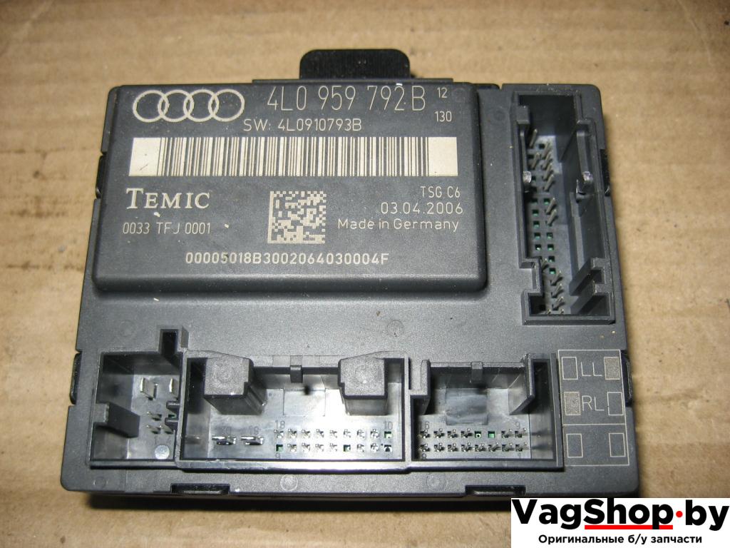 модуль управления двери Audi Q7 4L 2007, 3.0 л., TDi, BUG, дизель, АКПП, серый, внедорожник 5 дв., полный привод, 4L0959792B - фото №1