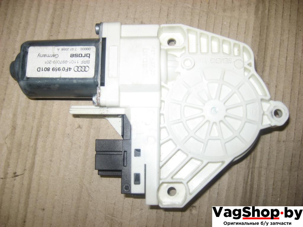 моторчик стеклоподъемника передний левый Audi A6 4F/C6 2007, 4.2 л., FSI, BVJ, бензин, АКПП, синий темный, седан, полный привод, 4F0959801D - фото №1