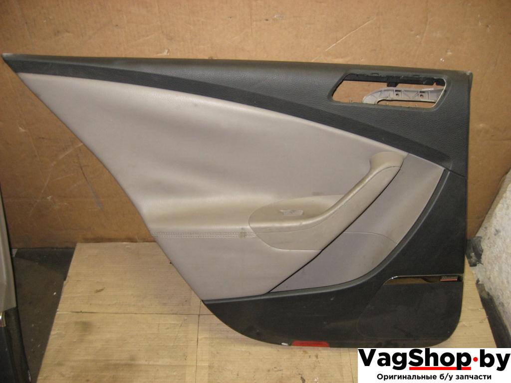 обшивка двери задняя левая Volkswagen Passat B6 2007, 2.0 л., TDi, BMP, дизель, МКПП, черный, седан, передний привод - фото №1