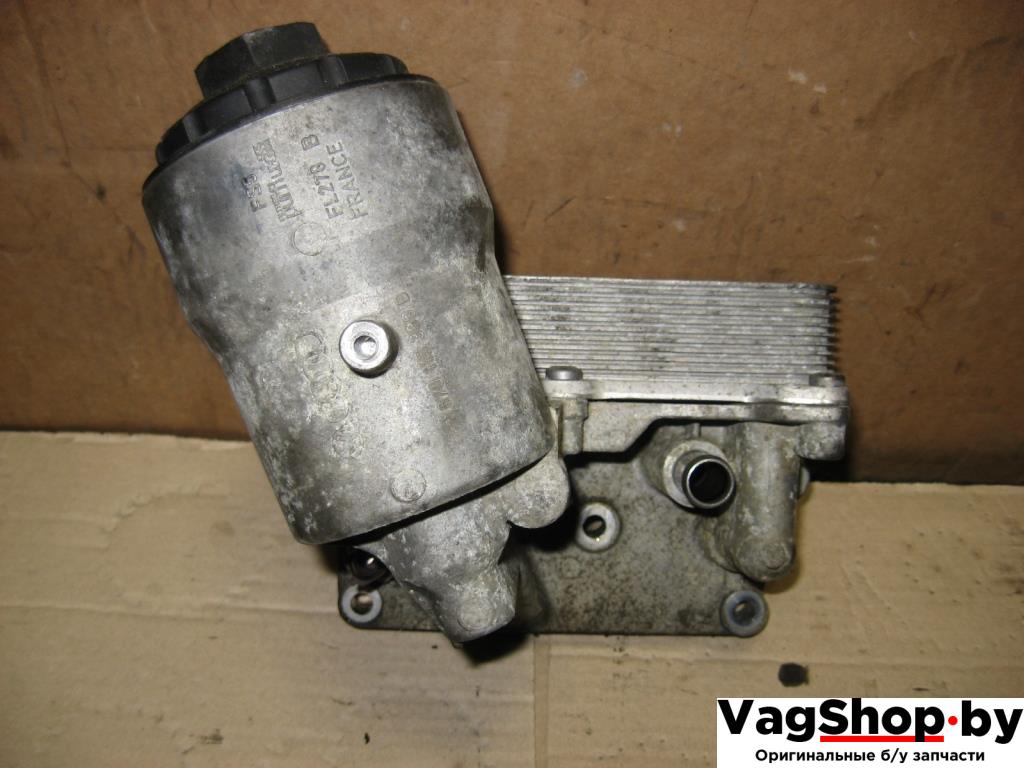корпус масляного фильтра Volkswagen Touareg 1 поколение 2005, 2.5 л., TDi, BAC, дизель, АКПП, серый, внедорожник 5 дв., полный привод, 070115389B, 070117021D - фото №1