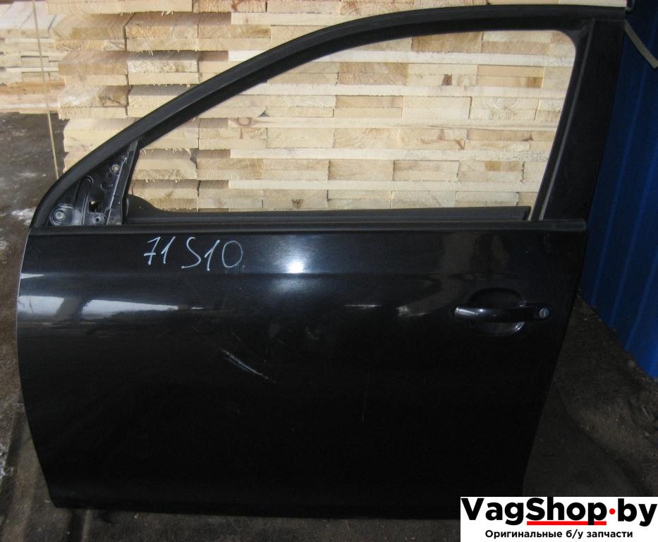 стекло двери передней левой Volkswagen Golf 5 поколение 2007, 1.9 л., TDi, BLS, дизель, МКПП, черный, универсал, передний привод - фото №1