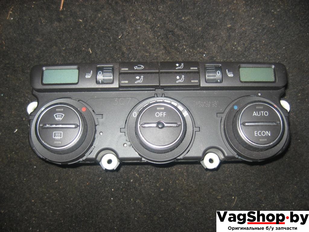 блок управления печки / климат-контроля Volkswagen Golf Plus 1 поколение 2008, 1.9 л., TDi, BKC, дизель, МКПП, серебро, хетчбэк 5 дв., передний привод, 1K0907044BA - фото №1