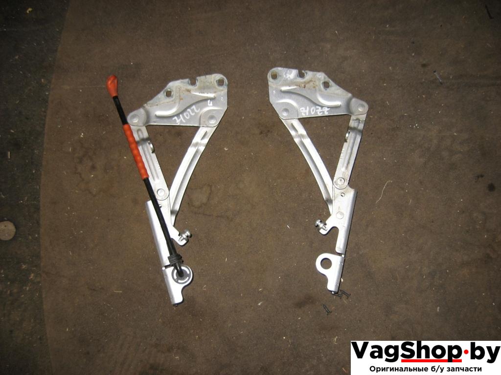 петля капота Volkswagen Golf Plus 1 поколение 2008, 1.9 л., TDi, BKC, дизель, МКПП, серебро, хетчбэк 5 дв., передний привод, 5M0823301, 5M0823302 - фото №1