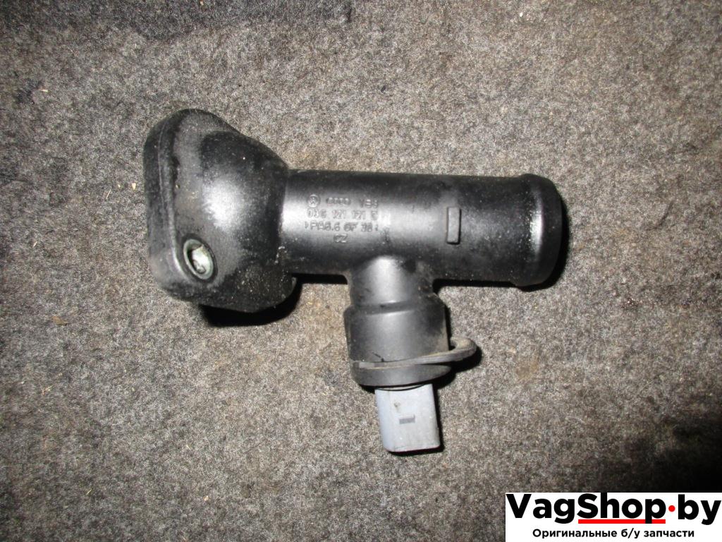 корпус термостата Volkswagen Passat B6 2006, 2.0 л., TDi, BKP, дизель, МКПП, синий темный, универсал, передний привод, 03G121121D - фото №1