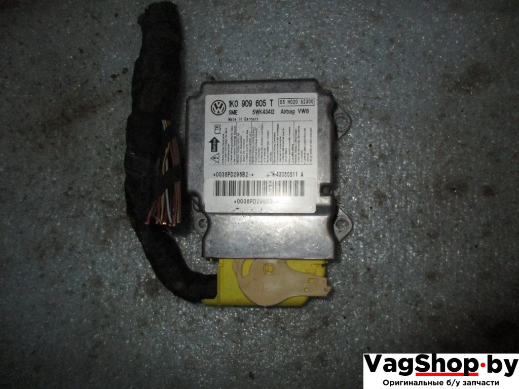 блок AirBag Volkswagen Golf Plus 1 поколение 2007, 1.9 л., TDi, BLS, дизель, МКПП, серебро, хетчбэк 5 дв., передний привод, 1K0909605T - фото №1