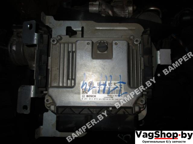 блок управления двигателем Volkswagen Caddy 3 поколение 2007, 1.9 л., TDi, BSU, дизель, МКПП, сине-зеленый, минивэн, передний привод, 03G906021PC - фото №1