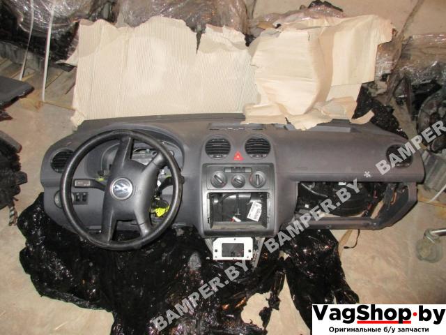 блок комфорта Volkswagen Caddy 3 поколение 2006, 1.9 л., TDi, BJB, дизель, МКПП, синий светлый, минивэн, передний привод - фото №1