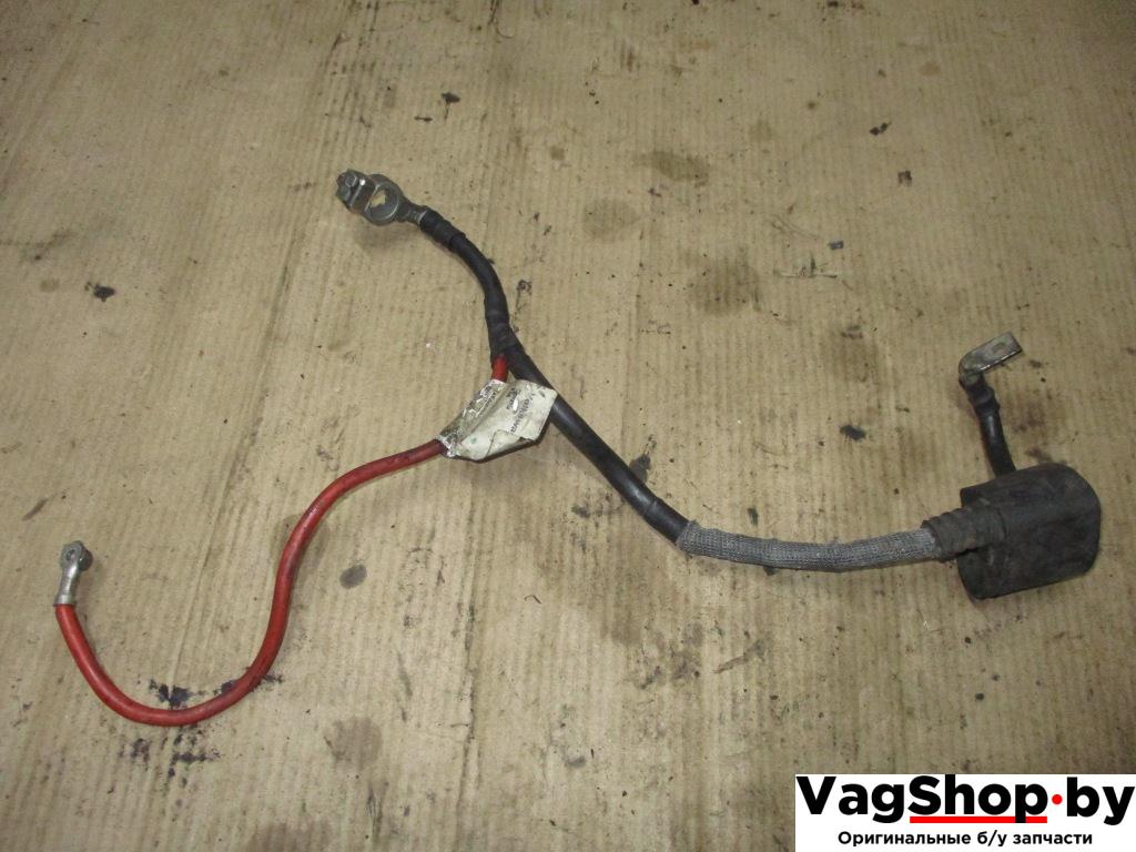 плюсовой провод аккумулятора Volkswagen Touran 1 поколение 2005, 2.0 л., TDi, AZV, дизель, МКПП, черный, минивэн, передний привод, 1K0971228 - фото №1