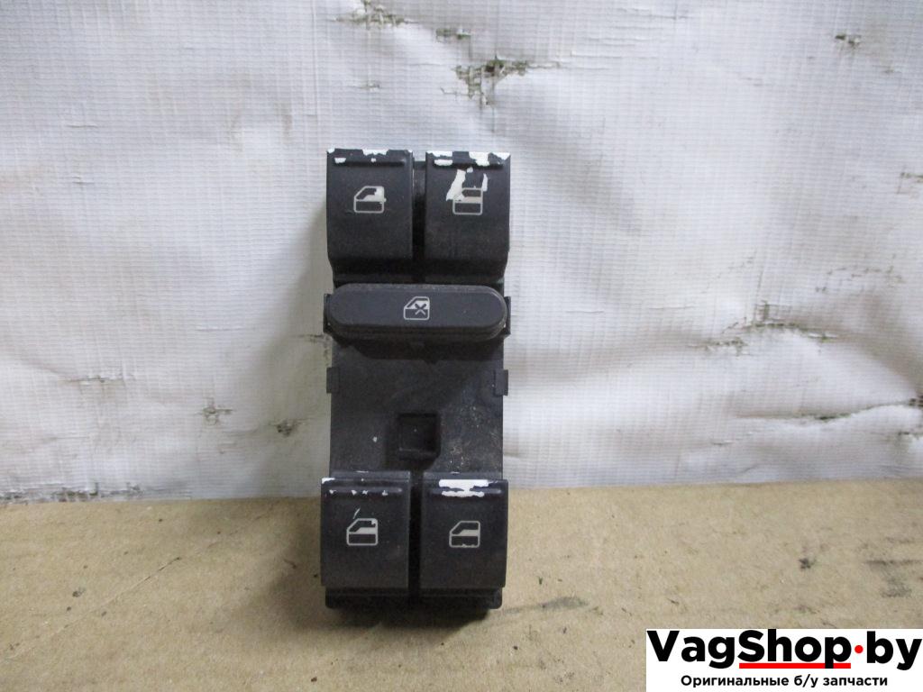 кнопка стеклоподъемника переднего левого Volkswagen Touran 1 поколение 2005, 2.0 л., TDi, AZV, дизель, МКПП, черный, минивэн, передний привод, 1K4959857 - фото №1