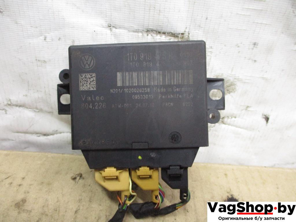 блок управления парктрониками Volkswagen Tiguan 1 поколение 2010, 2.0 л., TDi, CFF, дизель, МКПП, черный, внедорожник 5 дв., передний привод, 1T0919475H - фото №1