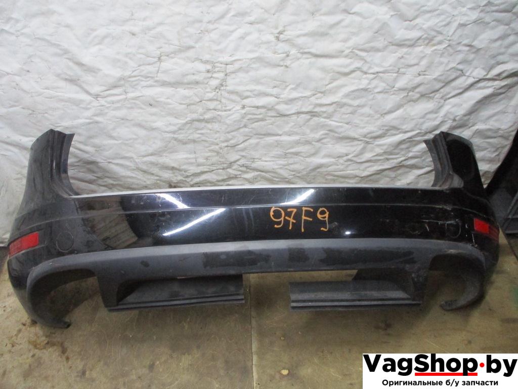 бампер задний Volkswagen Touareg 2 поколение 2011, 3.6 л., FSI, CGR, бензин, АКПП, черный, внедорожник 5 дв., полный привод - фото №1