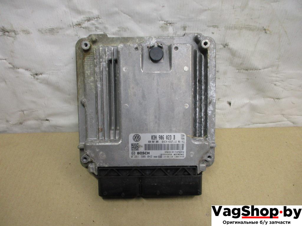 блок управления двигателем Volkswagen Touareg 2 поколение 2011, 3.6 л., FSI, CGR, бензин, АКПП, черный, внедорожник 5 дв., полный привод, 03H906023B - фото №1
