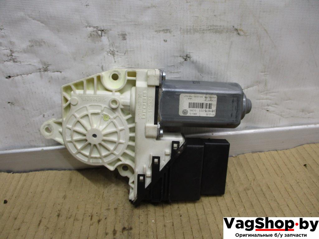 моторчик стеклоподъемника задний правый Volkswagen Passat B6 2006, 2.0 л., TDi, BKP, дизель, МКПП, черный, универсал, передний привод, 3C9959704 - фото №1