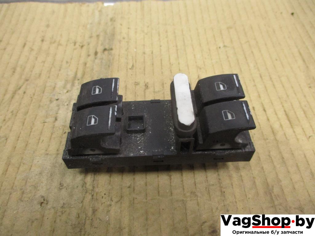 кнопка стеклоподъемника переднего левого Volkswagen Passat B6 2006, 2.0 л., TDi, BKP, дизель, МКПП, черный, универсал, передний привод, 1K4959857 - фото №1