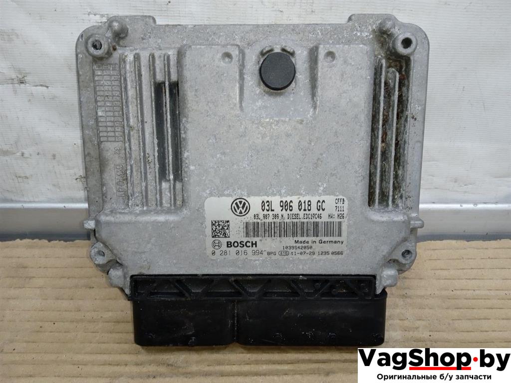 блок управления двигателем Volkswagen Golf 6 поколение 2011, 2.0 л., TDi, CFF, дизель, МКПП, серебро, хетчбэк 5 дв., передний привод, 03L906018GC - фото №1