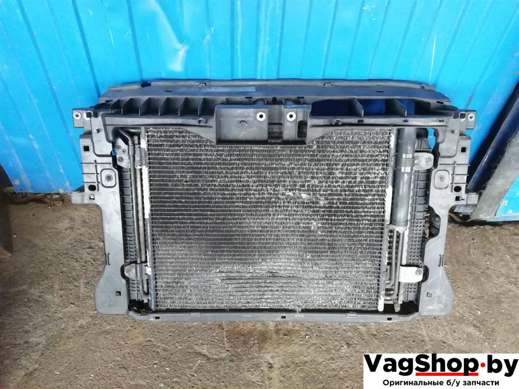 передняя панель крепления облицовки (телевизор) Volkswagen Tiguan 1 поколение 2010, 2.0 л., TDi, CFF, дизель, МКПП, черный, внедорожник 5 дв., передний привод - фото №1