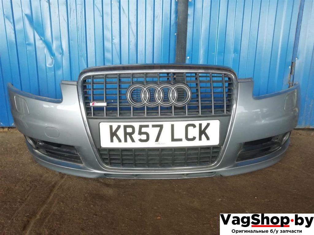 бампер передний Audi A6 4F/C6 2007, 3.0 л., TDi, ASB, дизель, АКПП, голубой, универсал, полный привод - фото №1