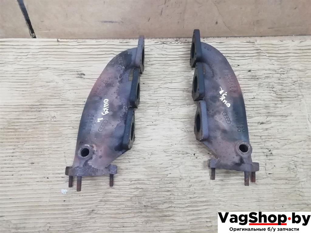 коллектор выпускной Audi A6 Allroad Quattro C6/4F 2007, 3.2 л., FSI, AUK, бензин, МКПП, синий, универсал, полный привод, 06E253033E, 06E253034E - фото №1