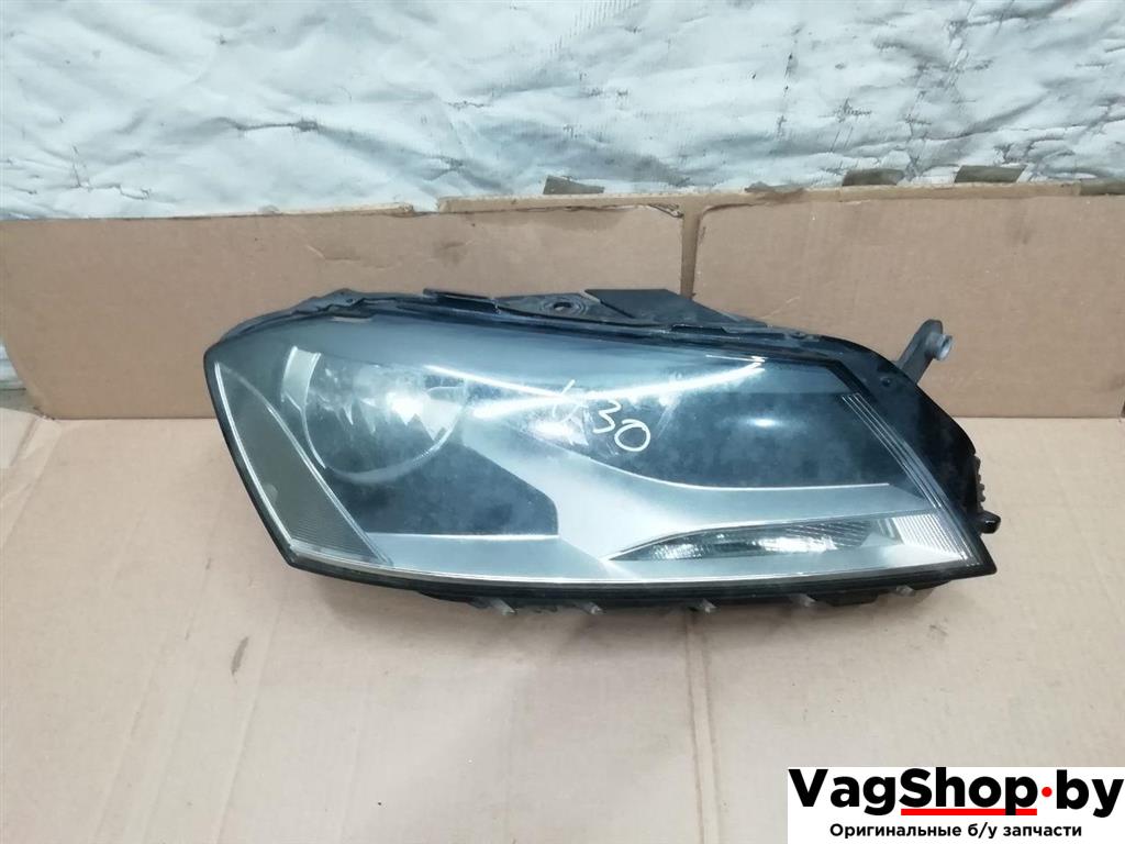 фара правая Volkswagen Passat B7 2011, 2.0 л., TDi, CFF, дизель, МКПП, черный, универсал, передний привод, 3AC941006 - фото №1