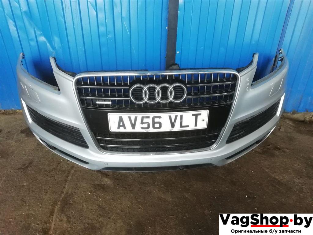 бампер передний Audi Q7 4L 2006, 3.0 л., TDi, BUG, дизель, АКПП, серебро, внедорожник 5 дв., полный привод - фото №1
