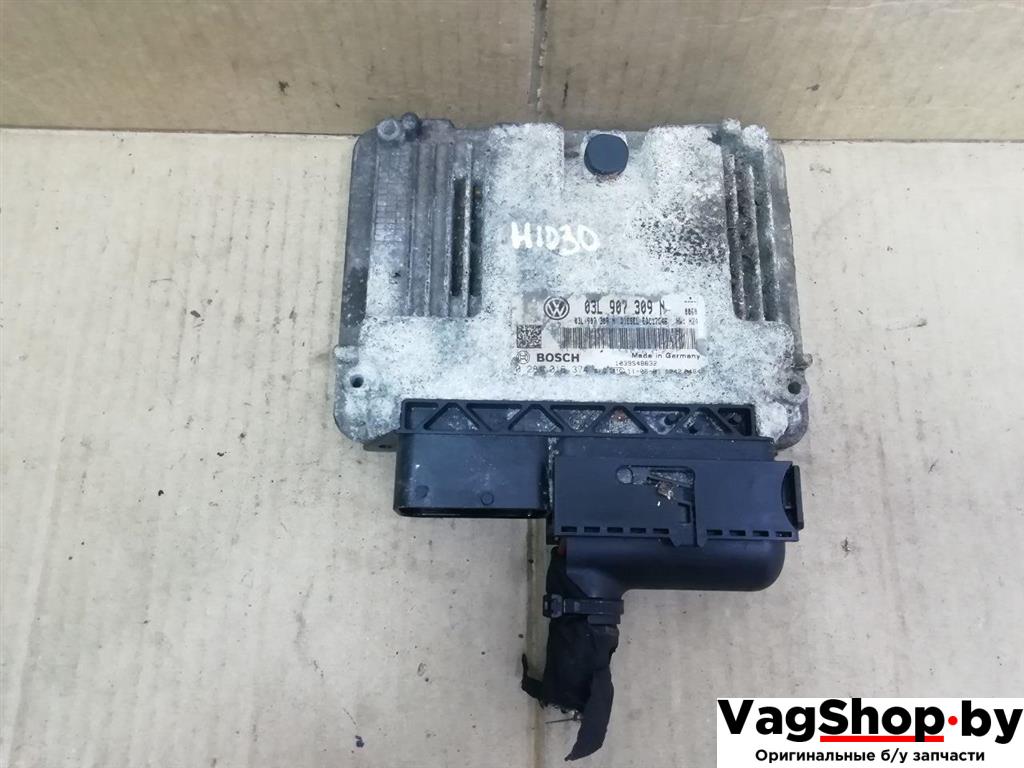 блок управления двигателем Volkswagen Passat B7 2011, 2.0 л., TDi, CFF, дизель, МКПП, черный, универсал, передний привод, 03L907309N - фото №1