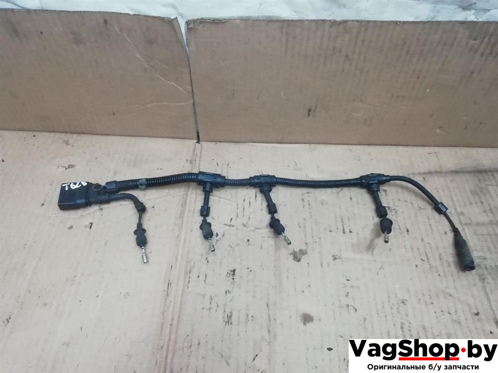 Проводка (планка) свечей накала Volkswagen Transporter T5 2005, 2.5 л., TDi, AXD, дизель, МКПП, синий, фургон, передний привод - фото №1