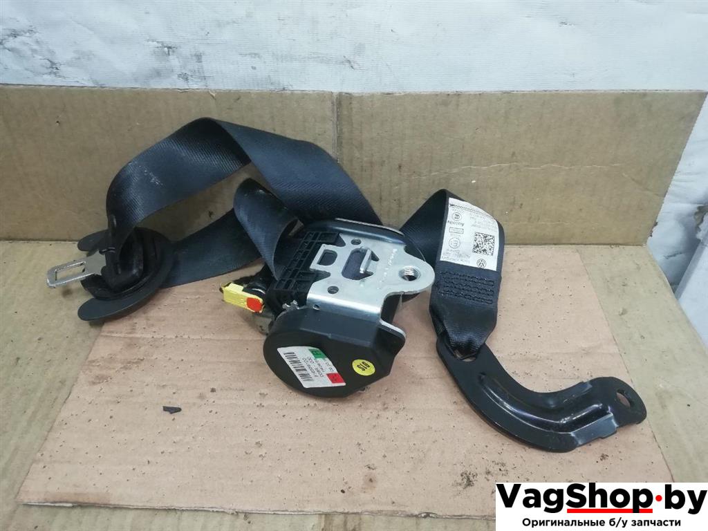 ремень безопасности Volkswagen Golf Plus 2 поколение 2010, 1.6 л., TDi, CAY, дизель, МКПП, серебро, хетчбэк 5 дв., передний привод, 5M2857706ERAA - фото №1