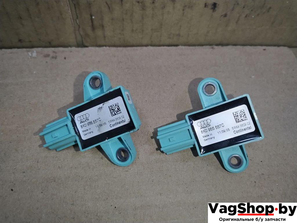 датчик удара Audi A4 B8/8K 2011, 2.7 л., TDi, CGK, дизель, МКПП, белый, седан, передний привод, 8K0955557C - фото №1
