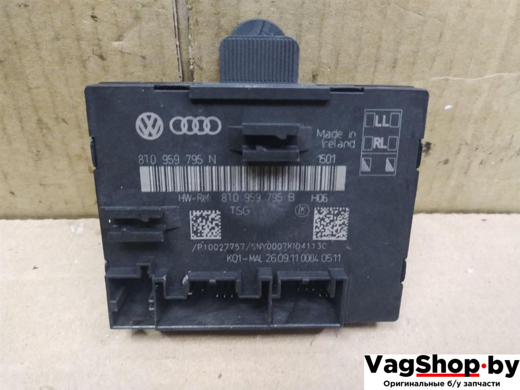 модуль управления двери Audi A4 B8/8K 2011, 2.7 л., TDi, CGK, дизель, МКПП, белый, седан, передний привод, 8T0959795N, 8T0959795B - фото №1