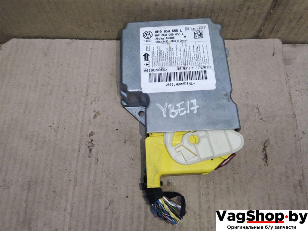блок AirBag Audi A4 B8/8K 2011, 2.7 л., TDi, CGK, дизель, МКПП, белый, седан, передний привод, 8K0959655L - фото №1