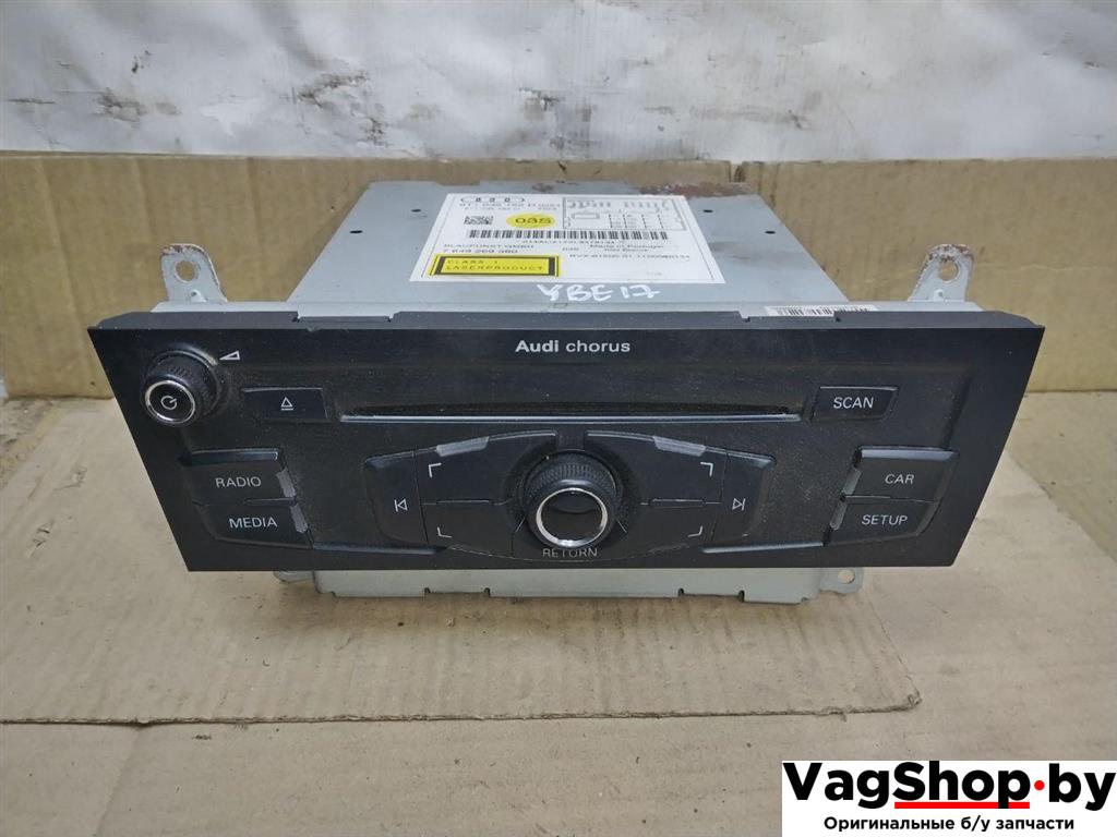 магнитола Audi A4 B8/8K 2011, 2.7 л., TDi, CGK, дизель, МКПП, белый, седан, передний привод, 8T1035152D - фото №1