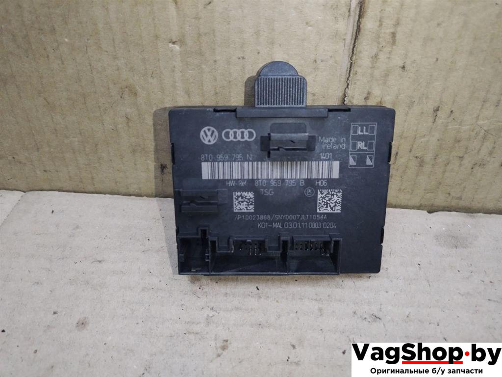 модуль управления двери Audi A4 B8/8K 2011, 2.7 л., TDi, CGK, дизель, МКПП, белый, седан, передний привод, 8T0959795N, 8T0959795B - фото №1