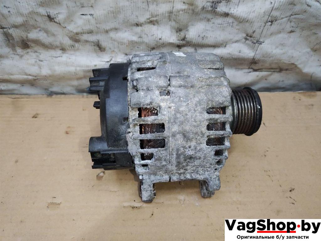 генератор Volkswagen Touran 2 2013, 1.6 л., TDi, CAY, дизель, МКПП, черный, минивэн, передний привод, 03L903024M - фото №1