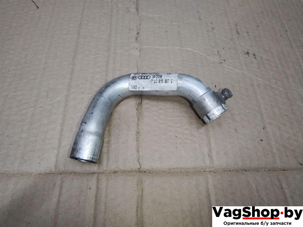 Патрубок автономного отопителя Audi Q7 4L 2008, 3.0 л., TDi, дизель, АКПП, черный, внедорожник 5 дв., полный привод, 7L0815857C - фото №1