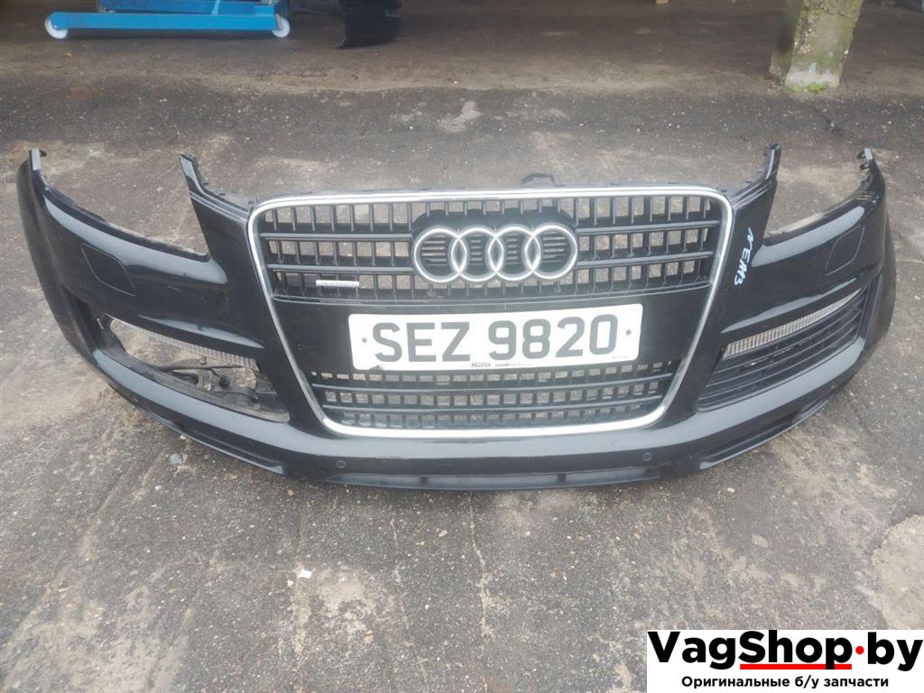 бампер передний Audi Q7 4L 2007, 3.0 л., TDi, BUG, дизель, АКПП, черный, внедорожник 5 дв., полный привод, 4L0807437D - фото №1