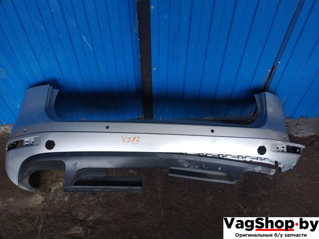 бампер задний Volkswagen Touareg 2 поколение 2012, 3.6 л., FSI, CGR, бензин, АКПП, серебро, внедорожник 5 дв., полный привод - фото №1