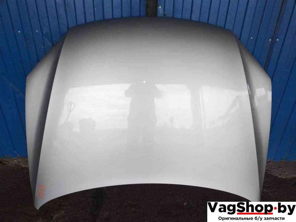 капот Volkswagen Touareg 2 поколение 2012, 3.6 л., FSI, CGR, бензин, АКПП, серебро, внедорожник 5 дв., полный привод - фото №1