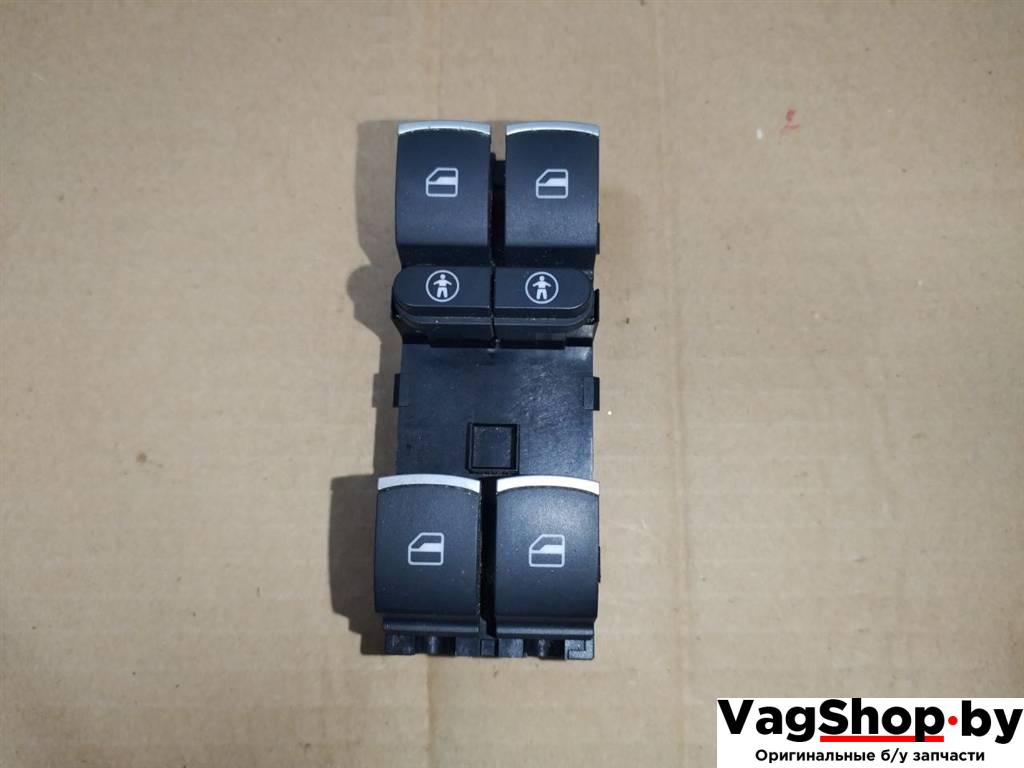 кнопка стеклоподъемника переднего левого Volkswagen Touareg 2 поколение 2012, 3.6 л., FSI, CGR, бензин, АКПП, серебро, внедорожник 5 дв., полный привод, 7P6959857 - фото №1