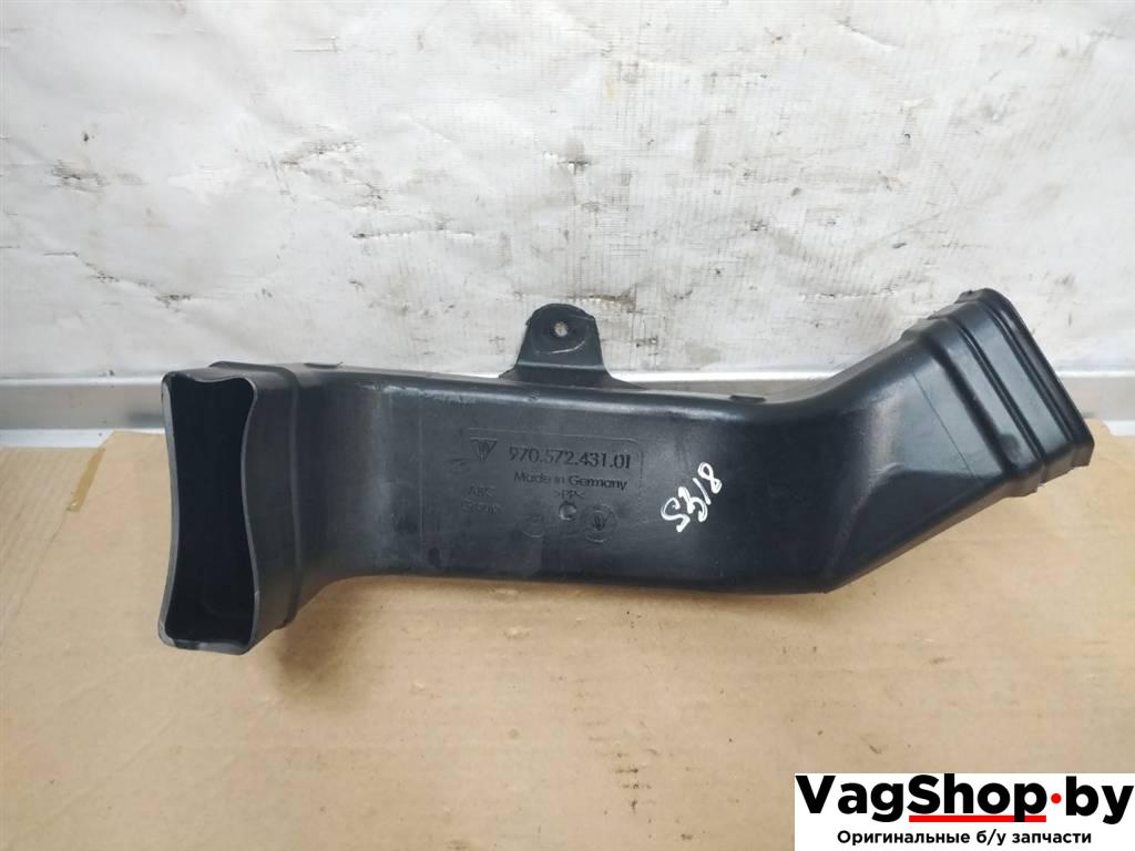 воздуховод Porsche Panamera 970 2011, 3.6 л., i, M 46.40, бензин, АКПП, черный, хетчбэк 5 дв., полный привод, 97057243101 - фото №1
