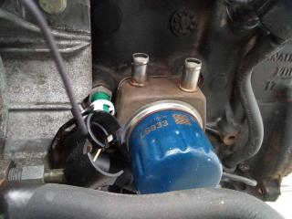 теплообменник масляного фильтра Renault Scenic 1 поколение [рестайлинг] 2002, 1.9 л., дизель, МКПП