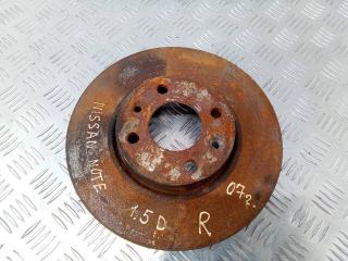 диск тормозной передний Nissan Note E11 2007, 1.5 л., дизель