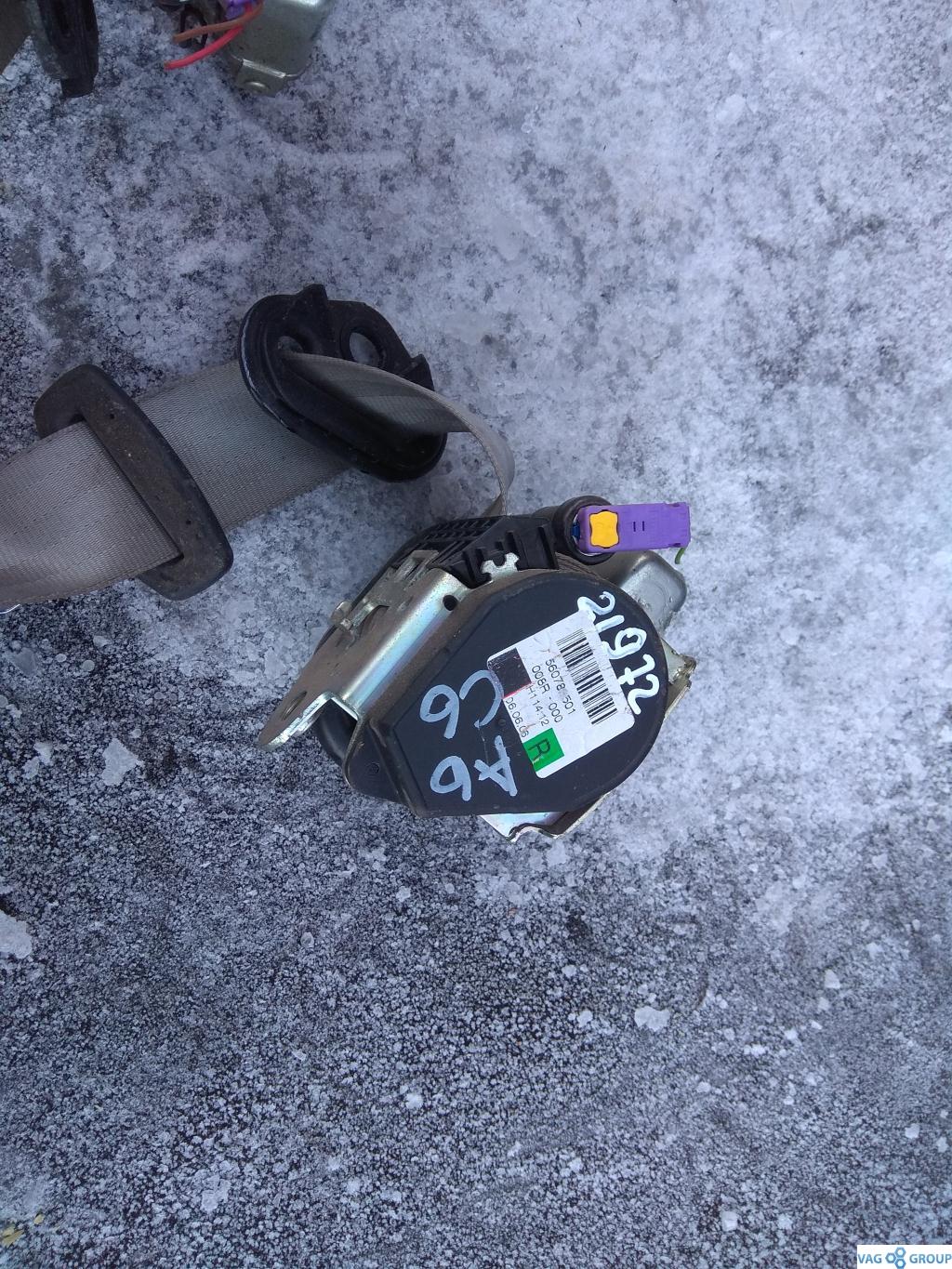 ремень безопасности Audi A6 4F/C6 2006, 3.2 л., бензин, седан, 4F0857706, . - фото №1